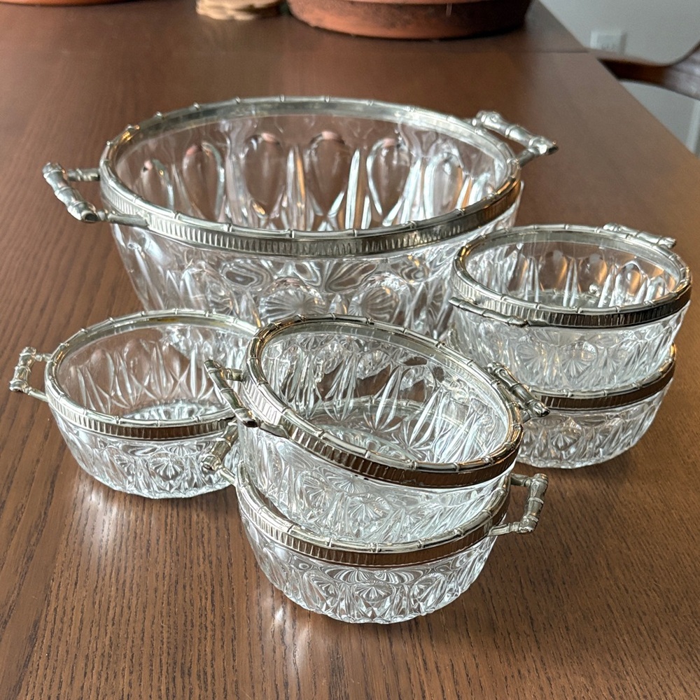 LAST CALL! REIMS FRANCE - Vintage Mid-Century Traditional Dessert-ware Set